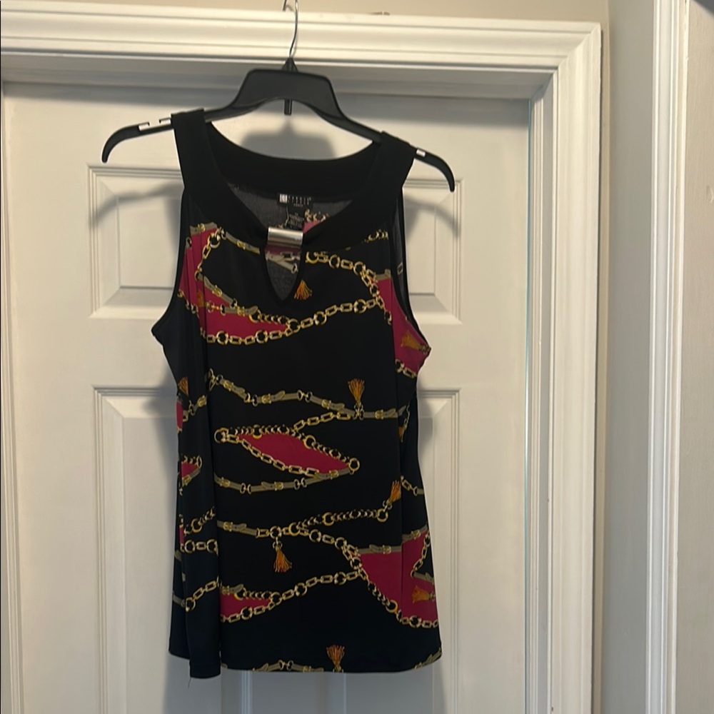 Carole Little Woman  Top with Chain Design